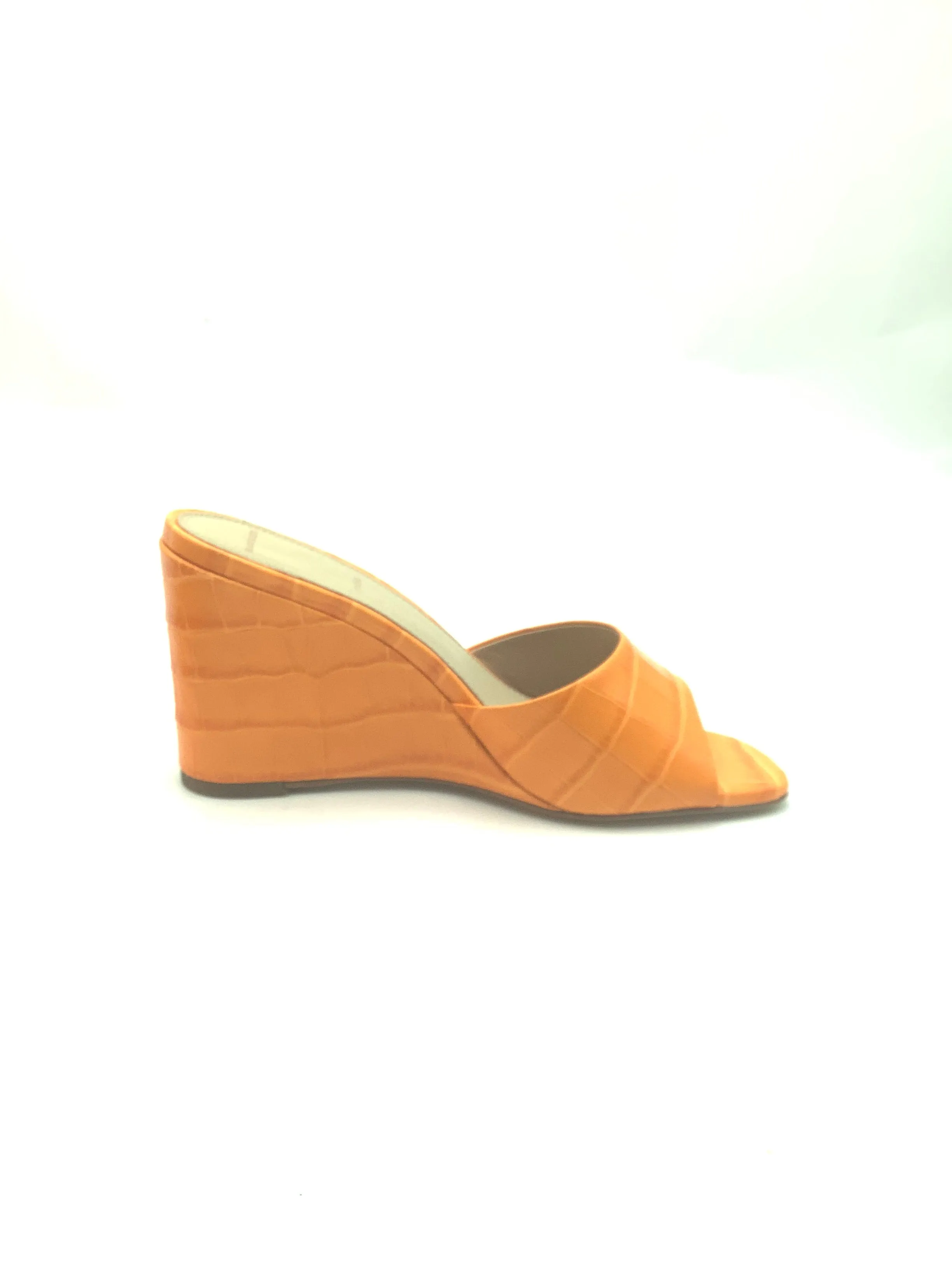 Black Suede Studio Women's Wedge Slide Orange  Size: 7.5/38