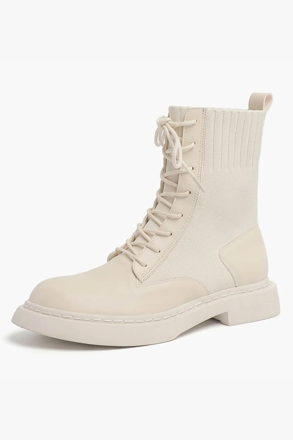 Cream Boujee Style Martens British Boots