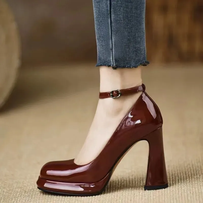 Elegant Square Toe Dress Heels - Prolyf Styles