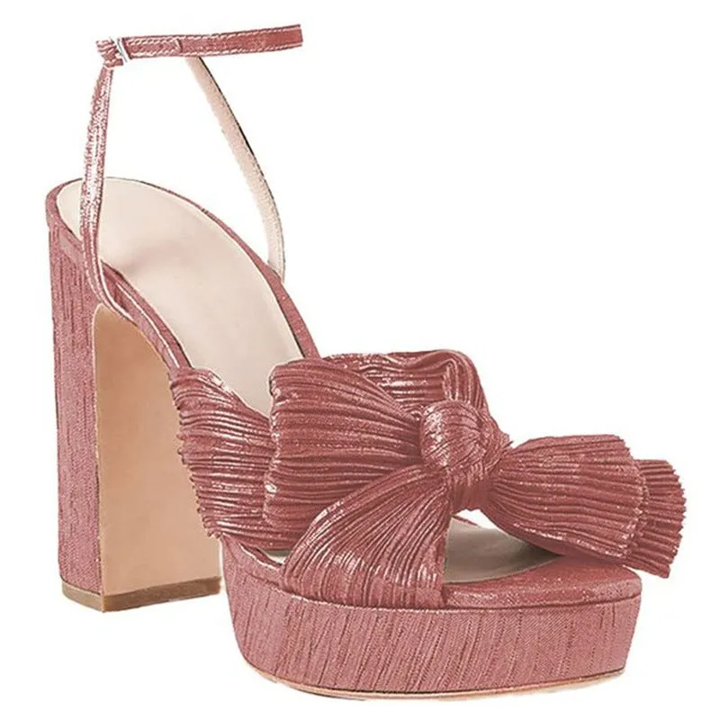 Fashion Bow Elegant Heel Sandals