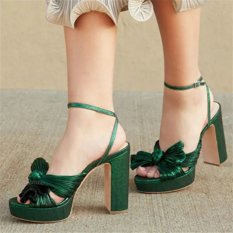 Fashion Bow Elegant Heel Sandals