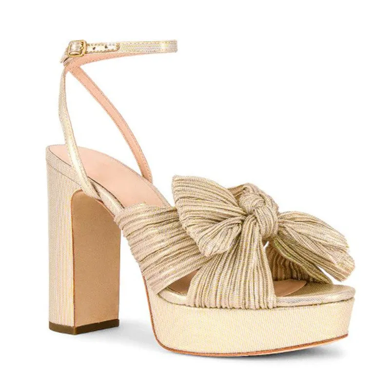 Fashion Bow Elegant Heel Sandals