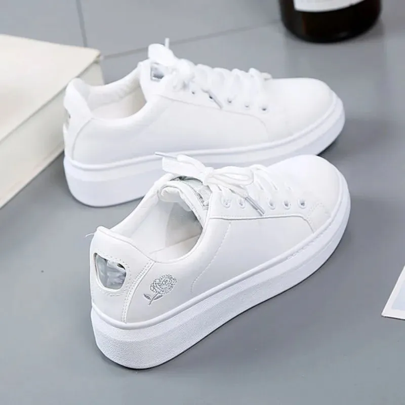 Hannah - Spring Embroidered Lace-Up Sneakers for Women