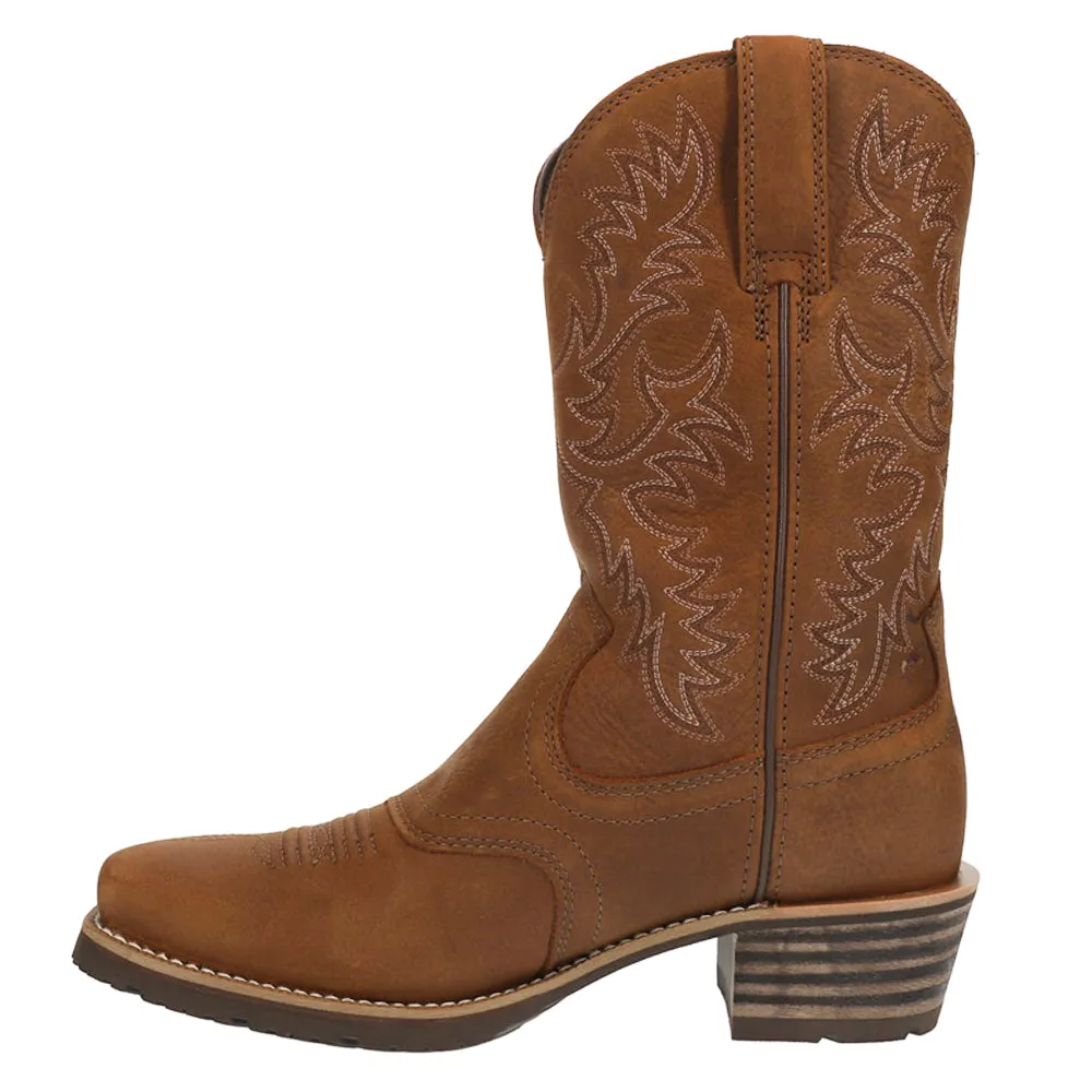 Hybrid Roughstock Embroidered Square Toe Cowboy Boots