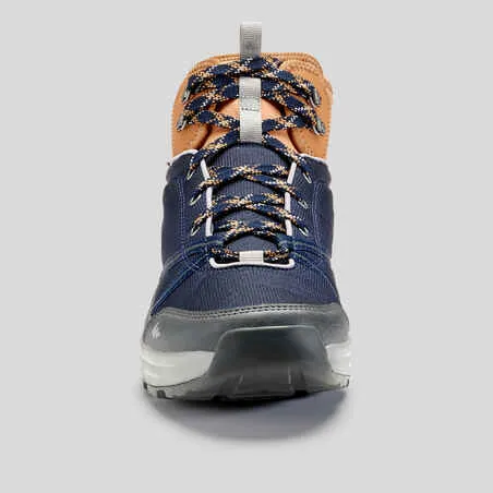 Men's waterproof walking boots - nh150 mid - navy