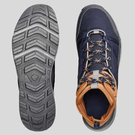 Men's waterproof walking boots - nh150 mid - navy