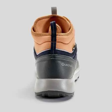 Men's waterproof walking boots - nh150 mid - navy