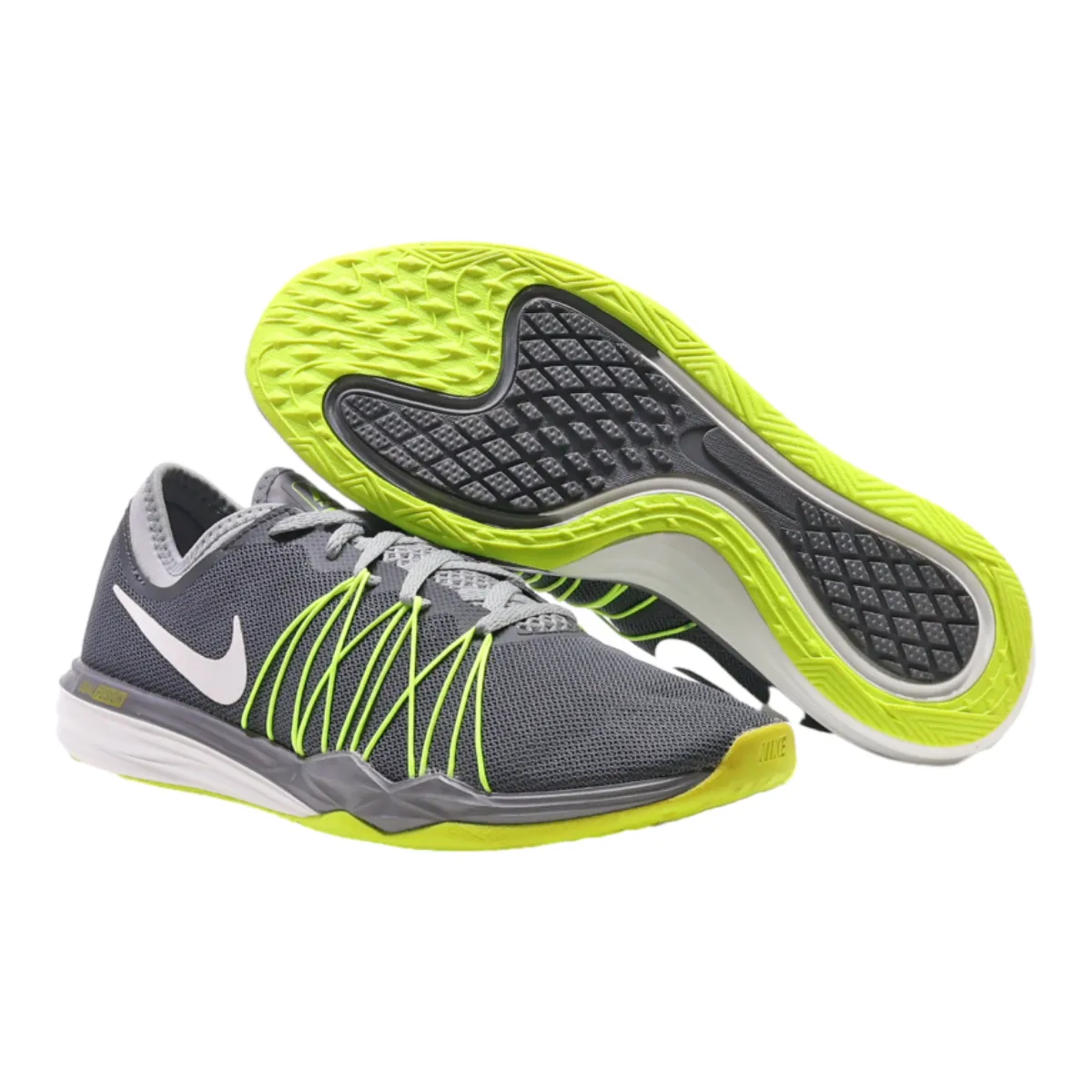 NIKE Dual Fusion Sneaker Trainers Grey Synthetic Mens UK 6