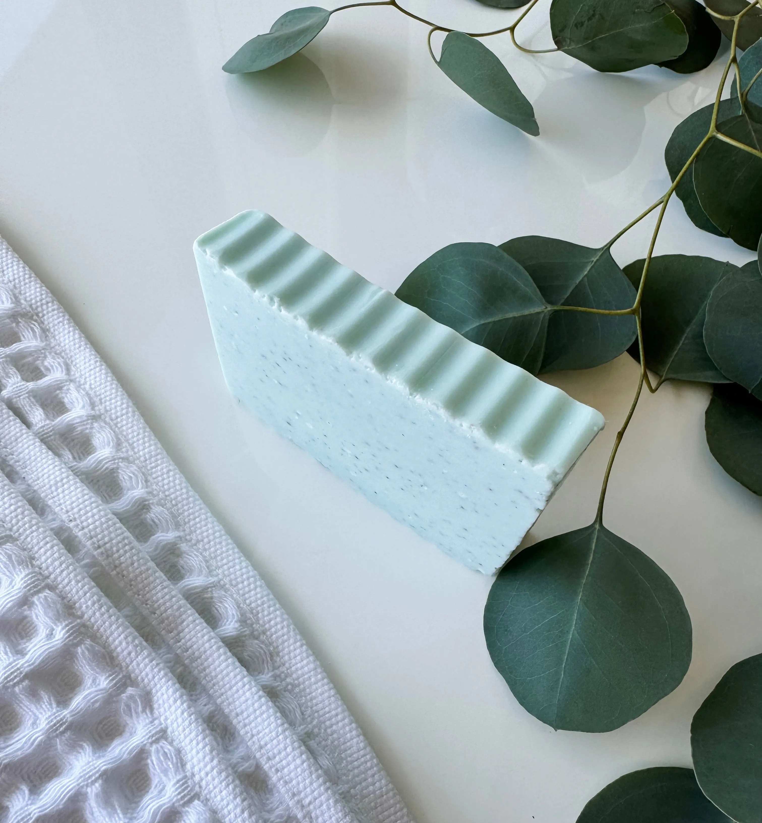 spa day soap | eucalyptus & geranium scrub bar