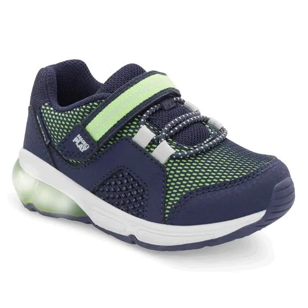 Stride Rite M2P Lumi Bounce Green Gecko Lightup Boys Running Shoes (Machine Washable)