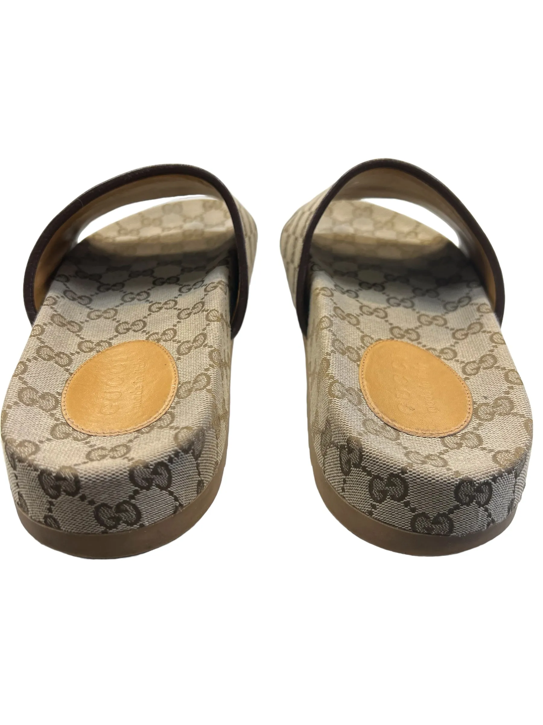 Tan Sandals Luxury Designer Gucci, Size 11