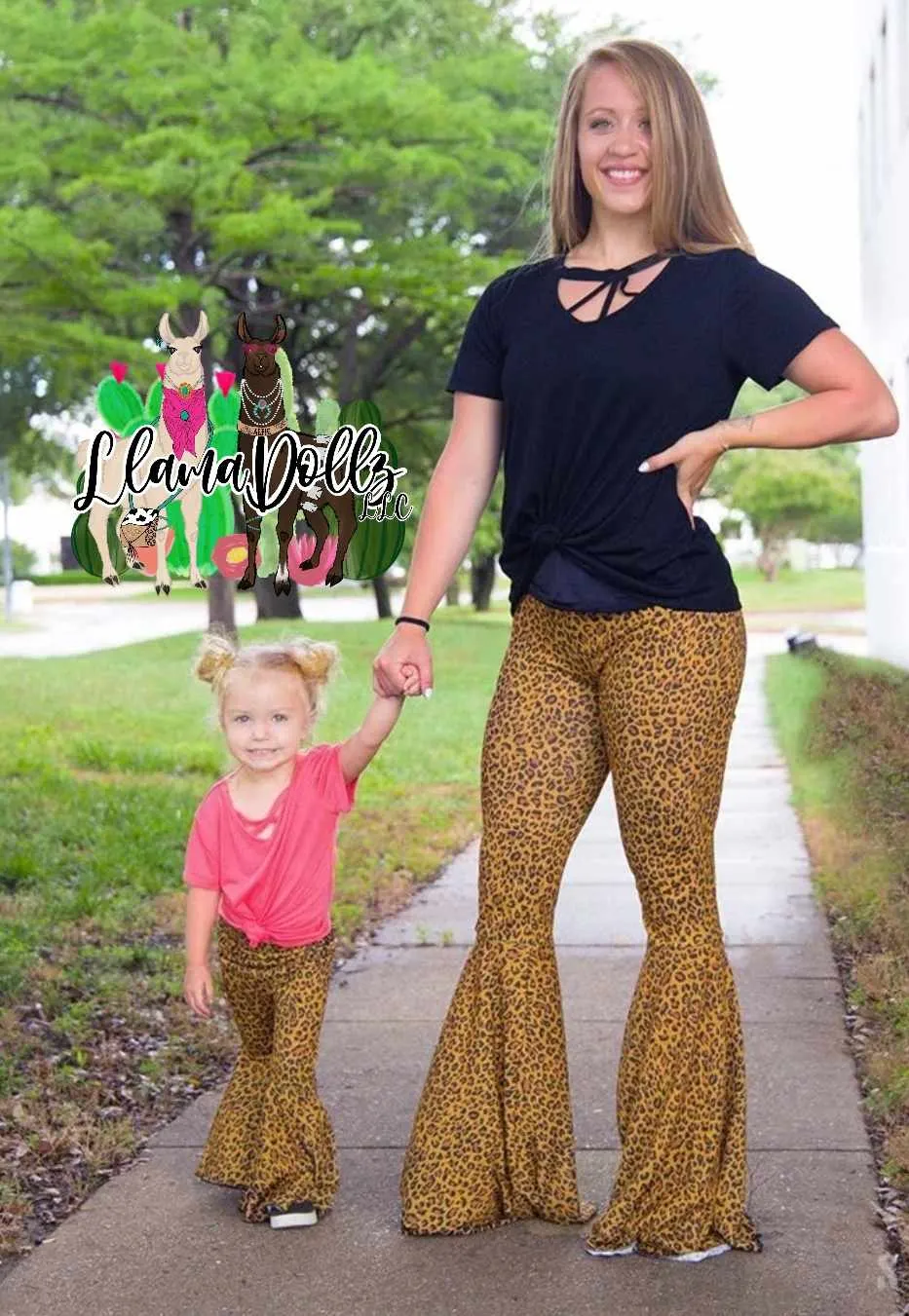The Wild Ones Leopard Flare Pants Tan