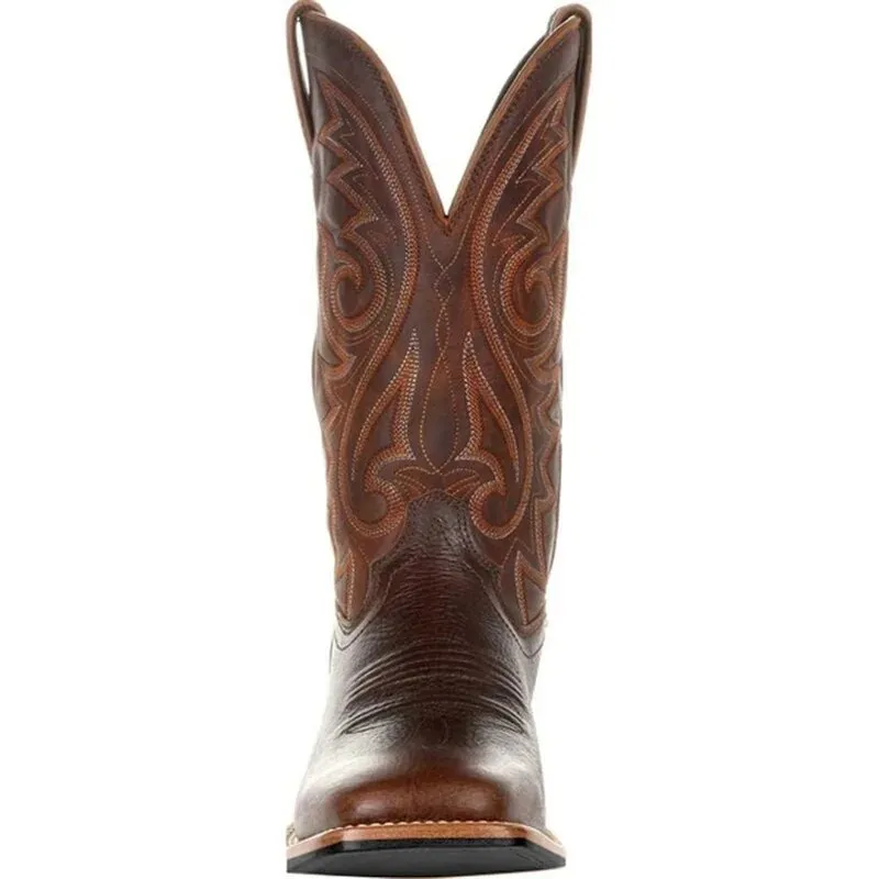 Women Boots Mid Calf Western Cowboy Motorcycle Boots Male Outdoor Boots Retro Designed Men Shoes