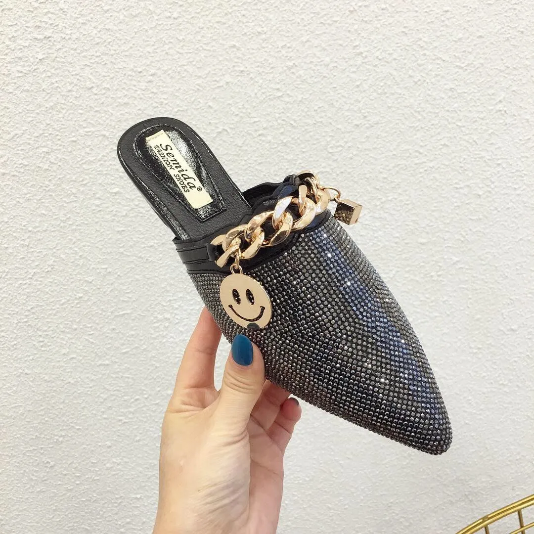 Women Mules Luxury Flats Fashion Loafers Designer Shoes
