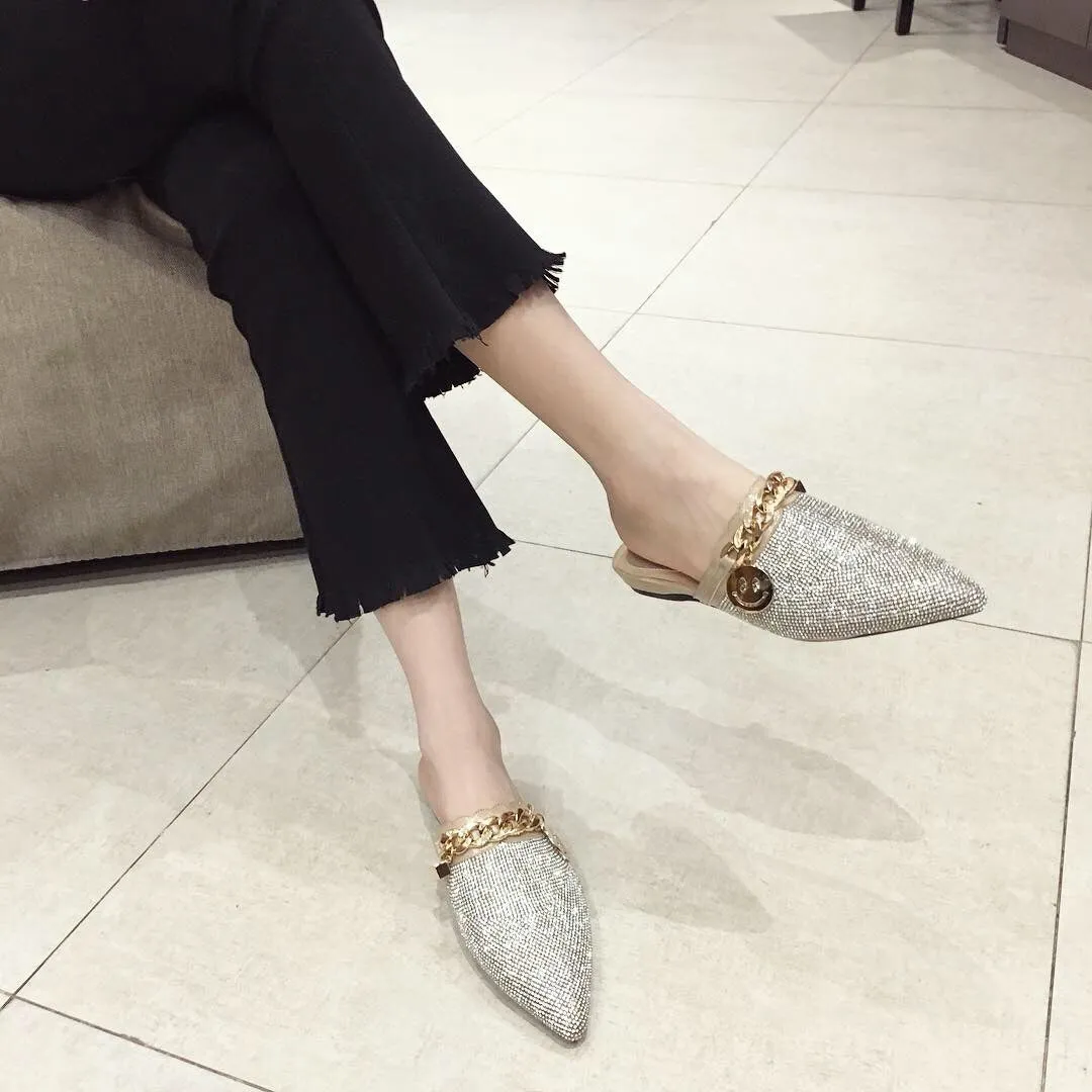 Women Mules Luxury Flats Fashion Loafers Designer Shoes