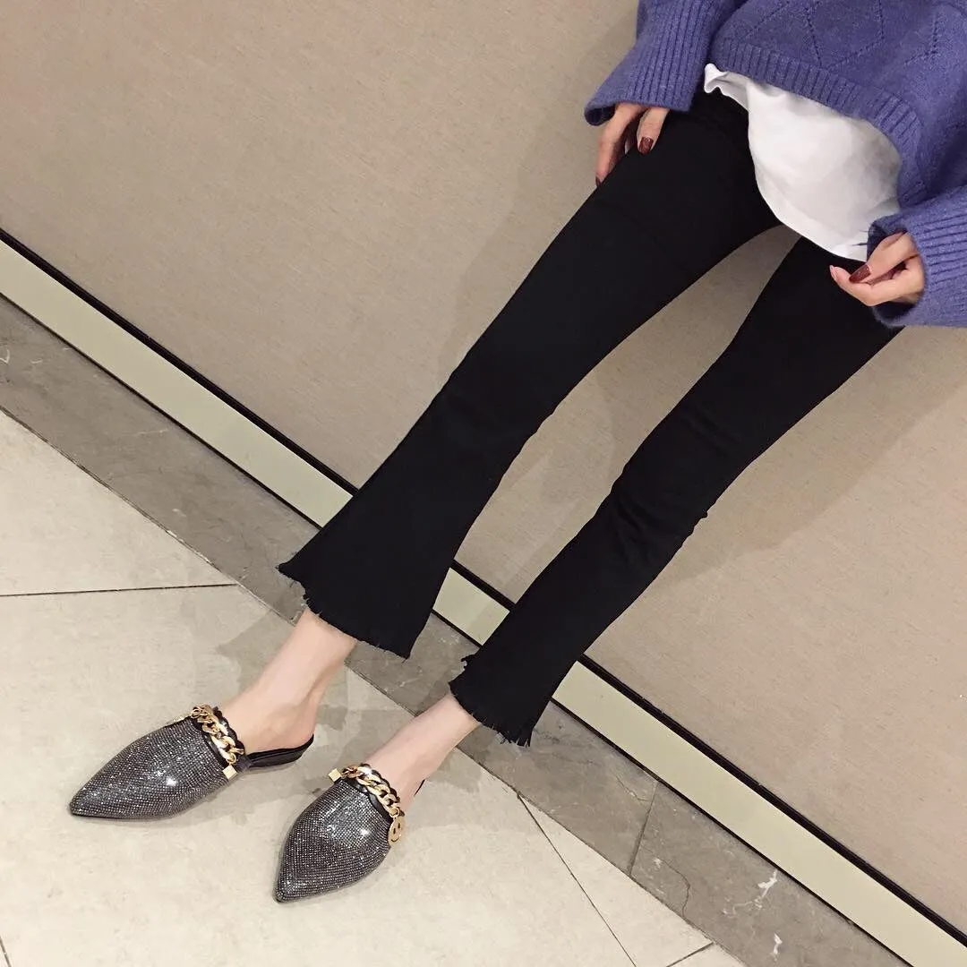 Women Mules Luxury Flats Fashion Loafers Designer Shoes