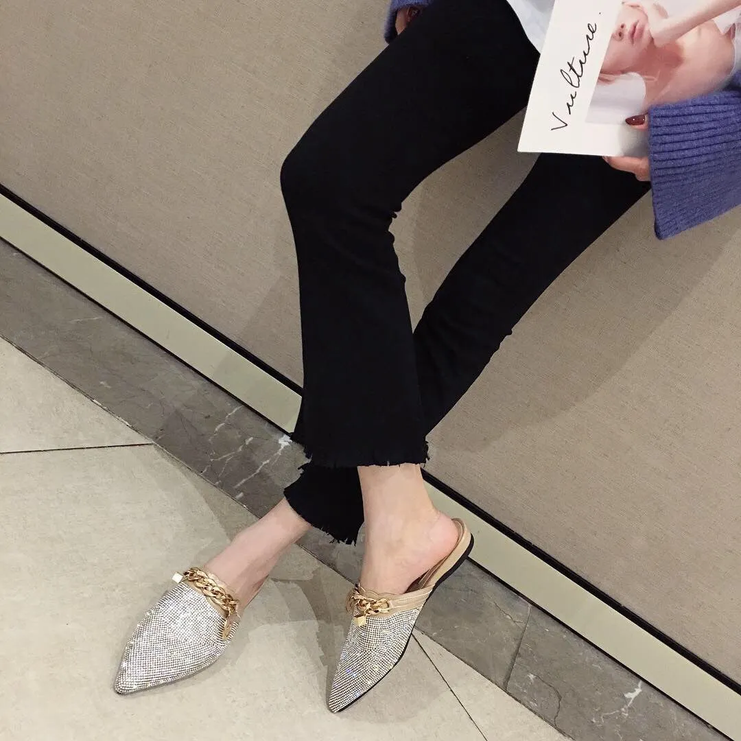 Women Mules Luxury Flats Fashion Loafers Designer Shoes