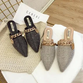 Women Mules Luxury Flats Fashion Loafers Designer Shoes