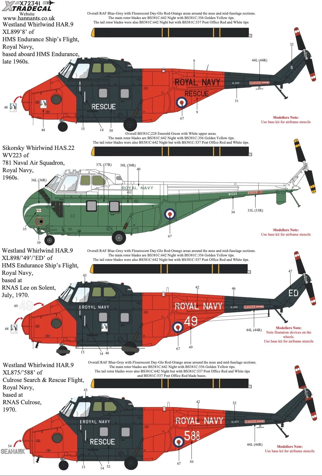 Xtradecal X72341 Westland Whirlwind Collection 1/72
