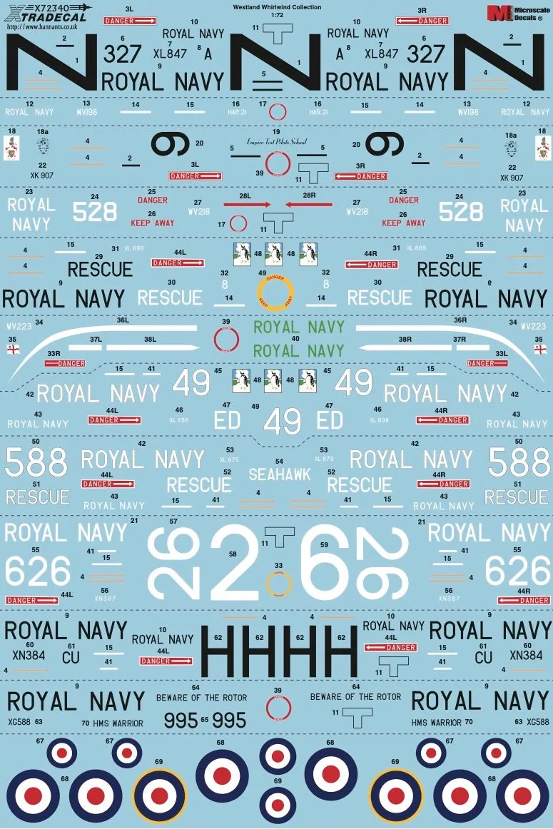 Xtradecal X72341 Westland Whirlwind Collection 1/72